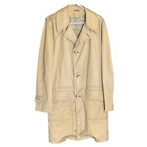 Vintage Best Season Mate All Weather Tan Trench Coat Size L
